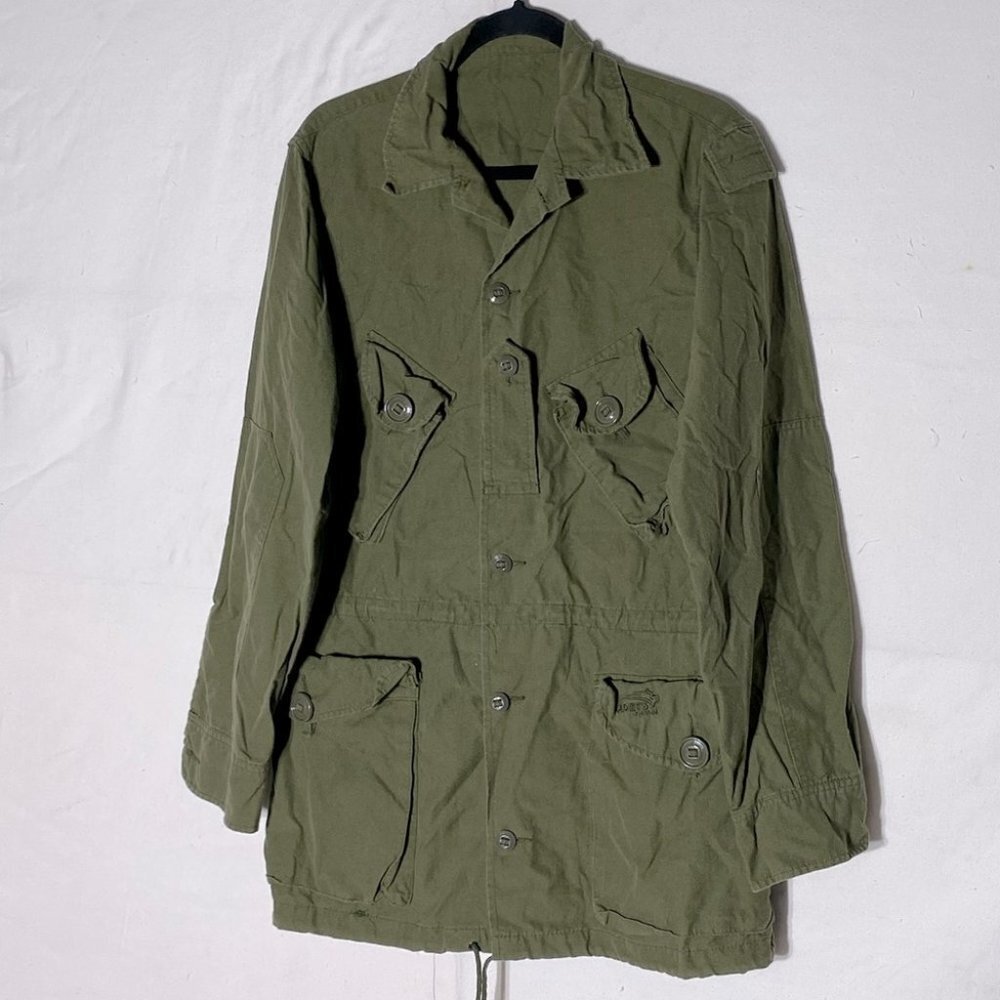Vintage Logistik Army Green Cadets Utility Jacket L Gorpcore Militaria